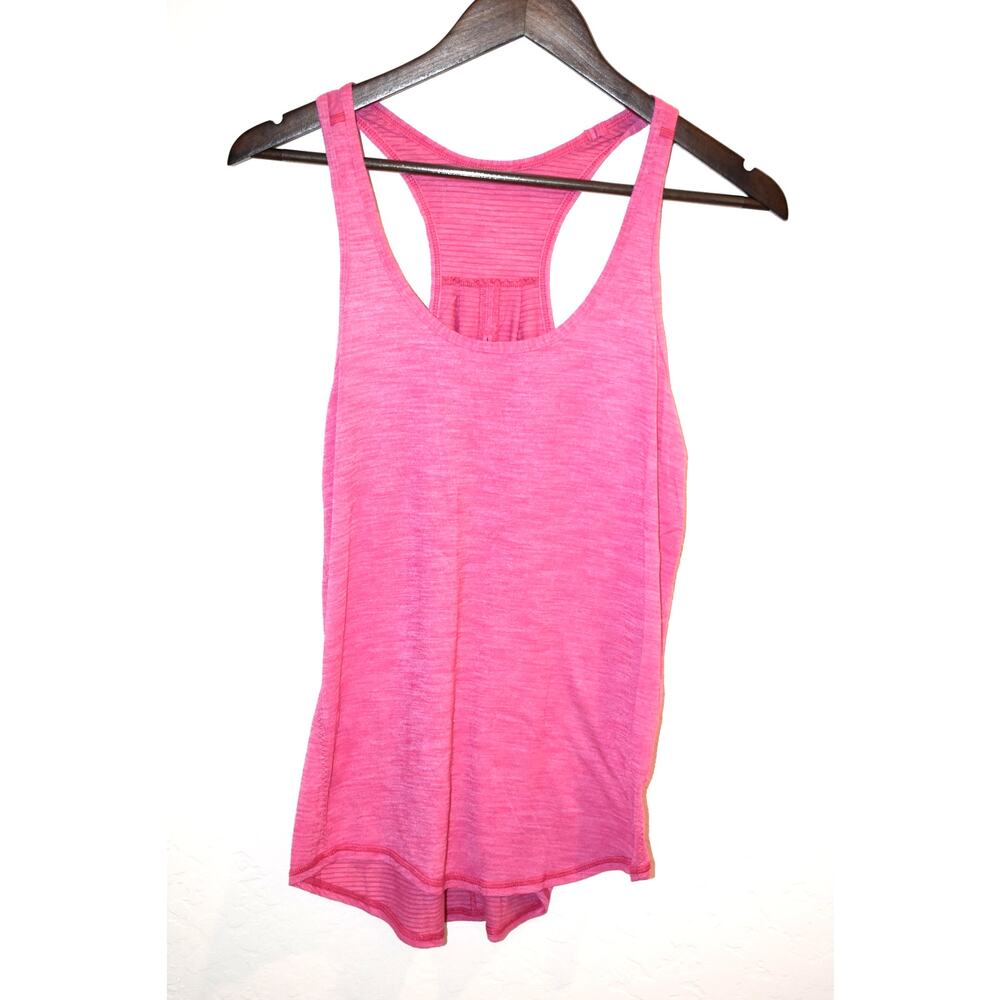 Lululemon Salute the Sun Singlet II Pink Heathered Tank Sz 6 - Picture 2 of 5